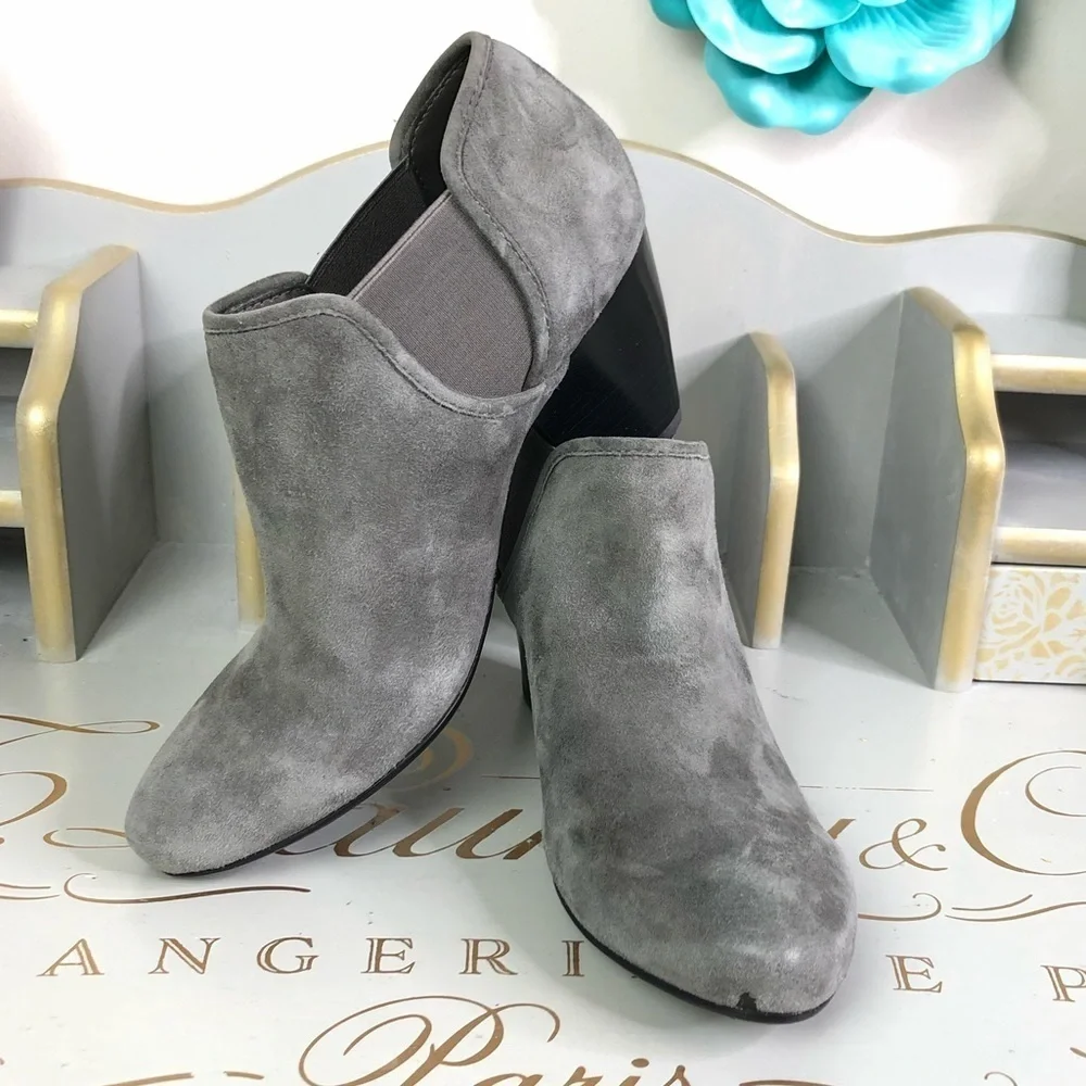 VANELI grey suede, ankle booties